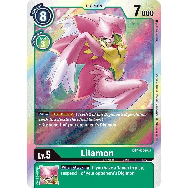 Image for Lilamon (BT4-059 SR) (BT04) - Digimon Card Game
