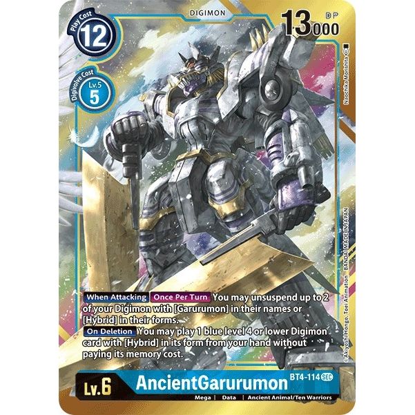 Image for AncientGarurumon (Alternate Art) (BT4-114 SEC) (BT04) - Digimon Card Game