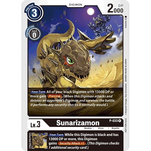 Image for Sunarizamon - P-033 (Great Legend Power Up Pack) (P-033 P) (D-PR) - Digimon Card Game