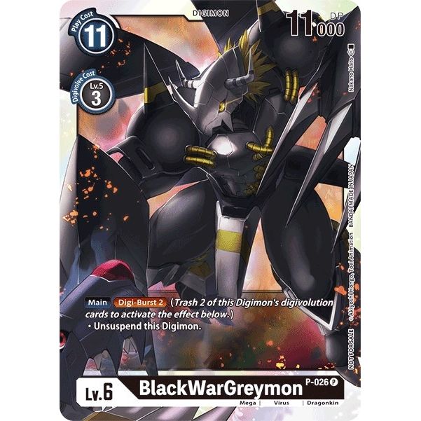 Image for BlackWarGreymon - P-026 (P-026 P) (D-PR) - Digimon Card Game