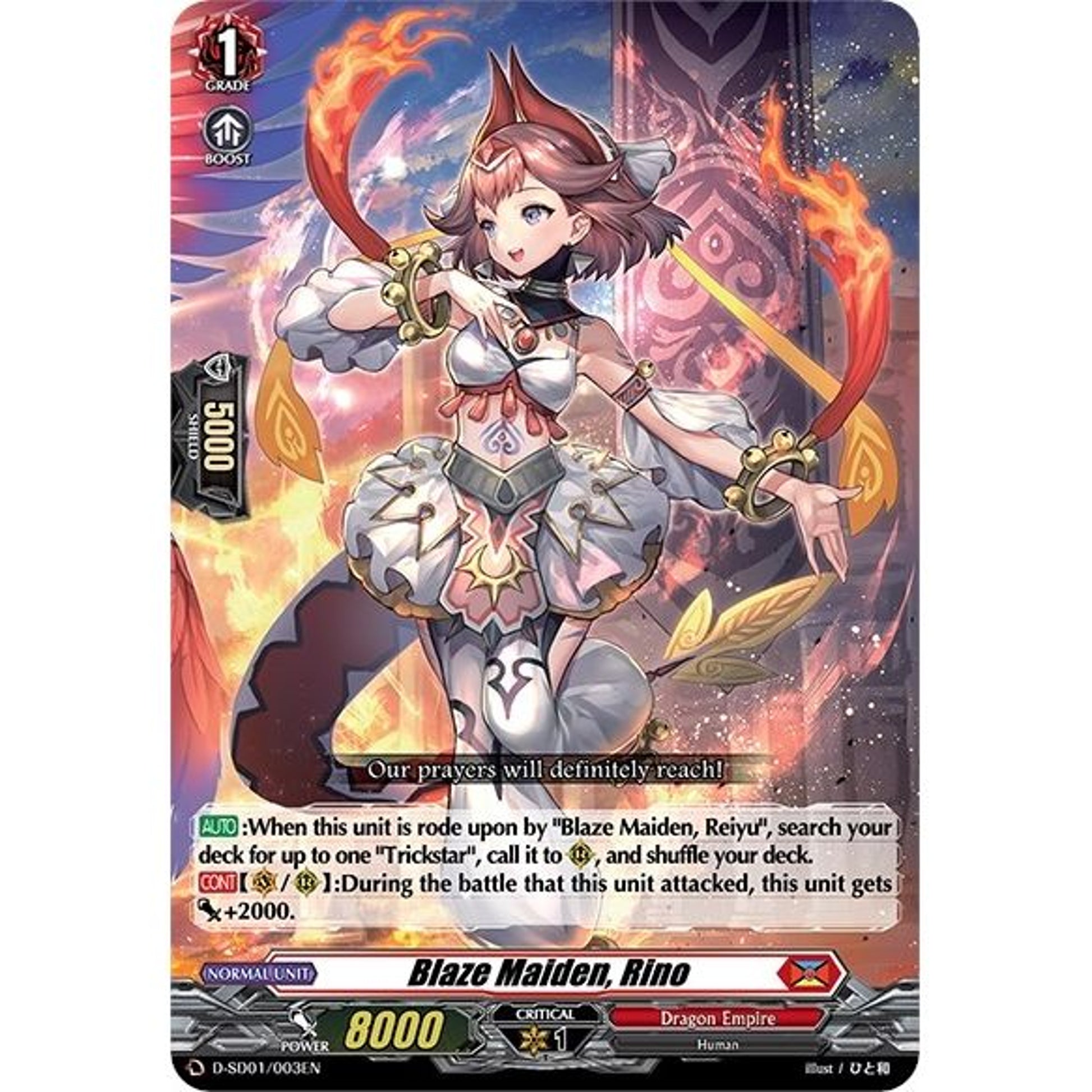 Image for Blaze Maiden, Rino (D-SD01/003EN) (D-SD01) - Cardfight Vanguard