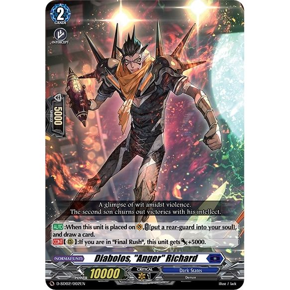 Image for Diabolos, "Anger" Richard (D-SD02/002EN) (D-SD02) - Cardfight Vanguard