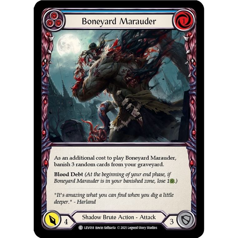 Image for Boneyard Marauder (Blue) (LEV018) (LEV) - Flesh and Blood TCG