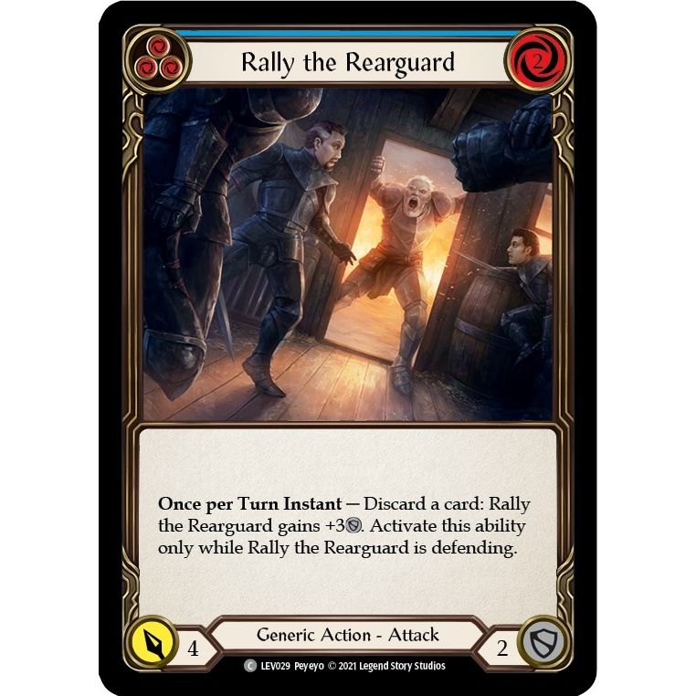 Image for Rally the Rearguard (Blue) (LEV029) (LEV) - Flesh and Blood TCG