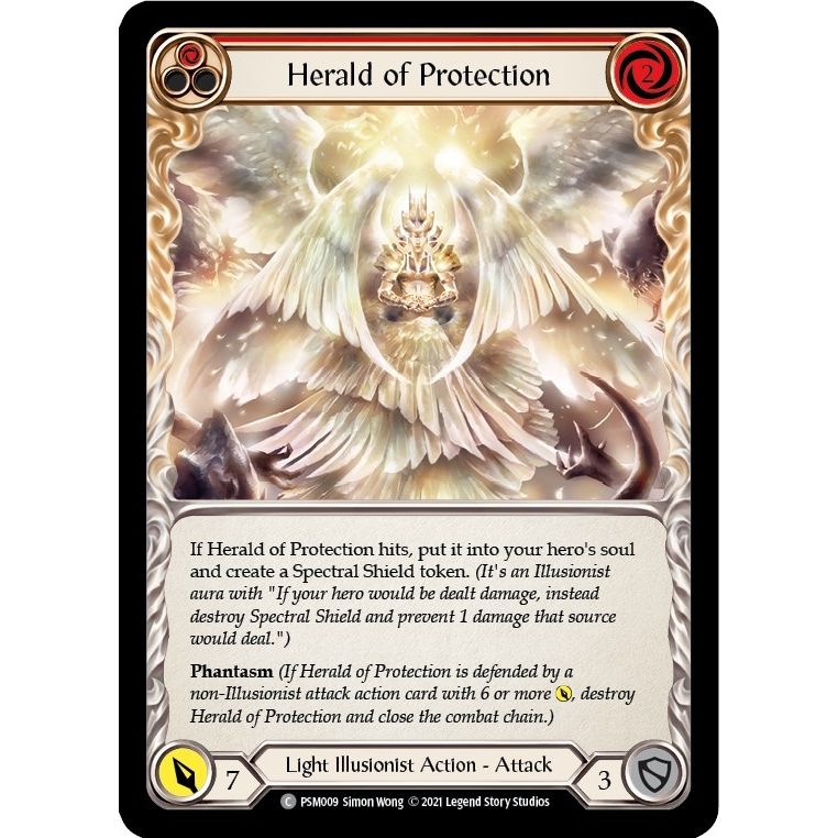 Image for Herald of Protection (Red) (PSM009) (PSM) - Flesh and Blood TCG