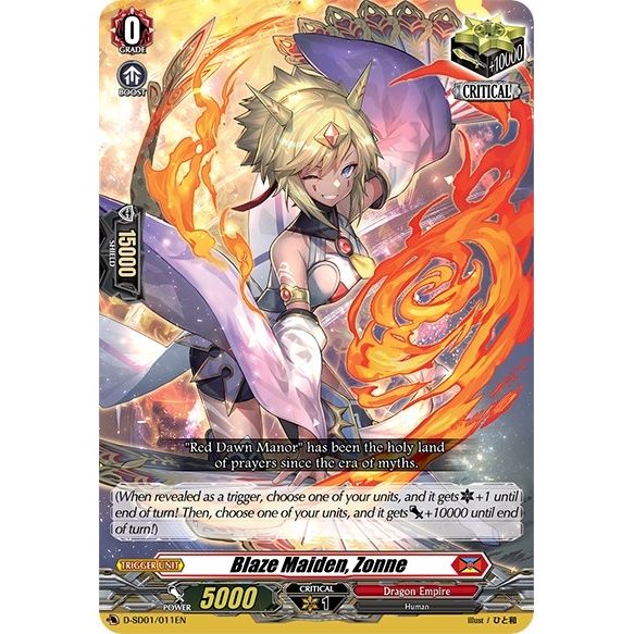 Image for Blaze Maiden, Zonne (D-SD01/011EN) (D-SD01) - Cardfight Vanguard