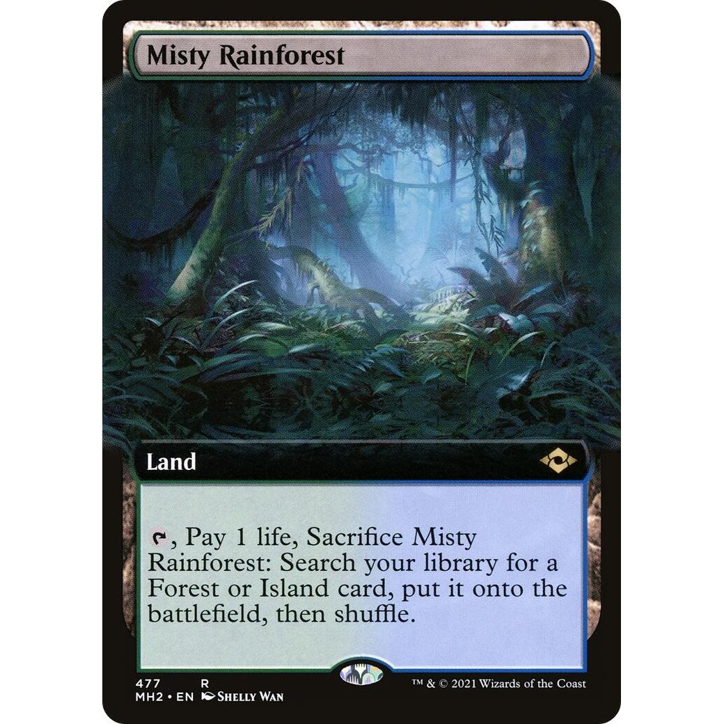 Image for Misty Rainforest (Extended Art) (477) (MH2) - Magic: The Gathering