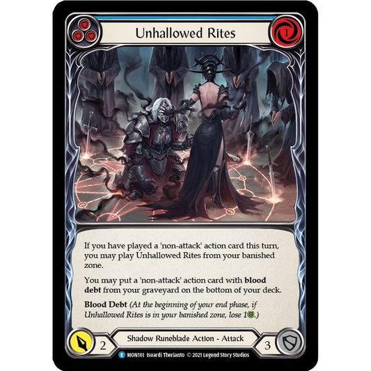 Image for Unhallowed Rites (Blue) (MON161) (MON) - Flesh and Blood TCG