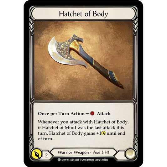 Image for Hatchet of Body // Spectral Shield (MON105 // MON104) (MON) - Flesh and Blood TCG