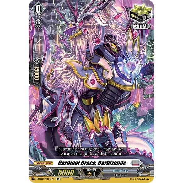 Image for Cardinal Draco, Barbizonde (D-BT01/088EN) (D-BT01) - Cardfight Vanguard