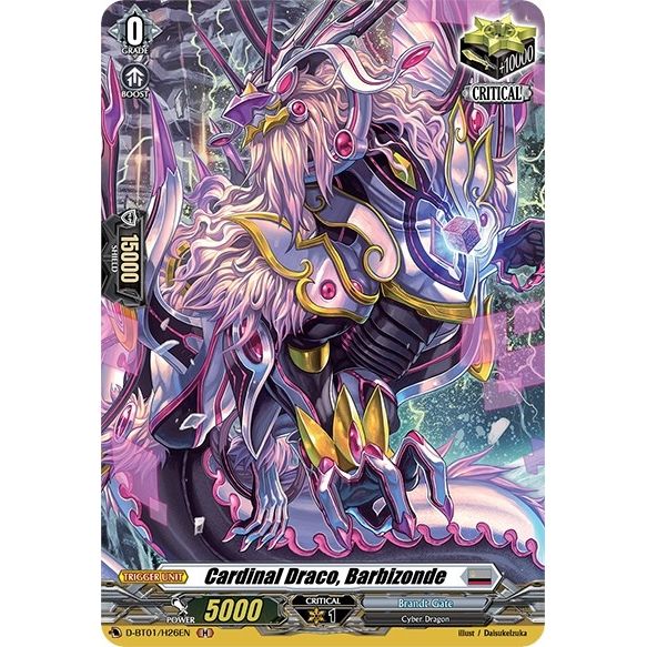 Image for Cardinal Draco, Barbizonde (Holo) (D-BT01/H26EN) (D-BT01) - Cardfight Vanguard