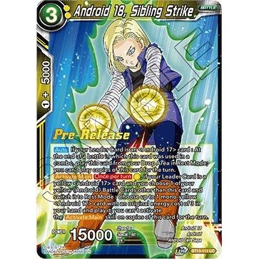 Image for Android 18, Sibling Strike (BT13-111) (DBS-B13PRE) - Dragon Ball Super: Masters