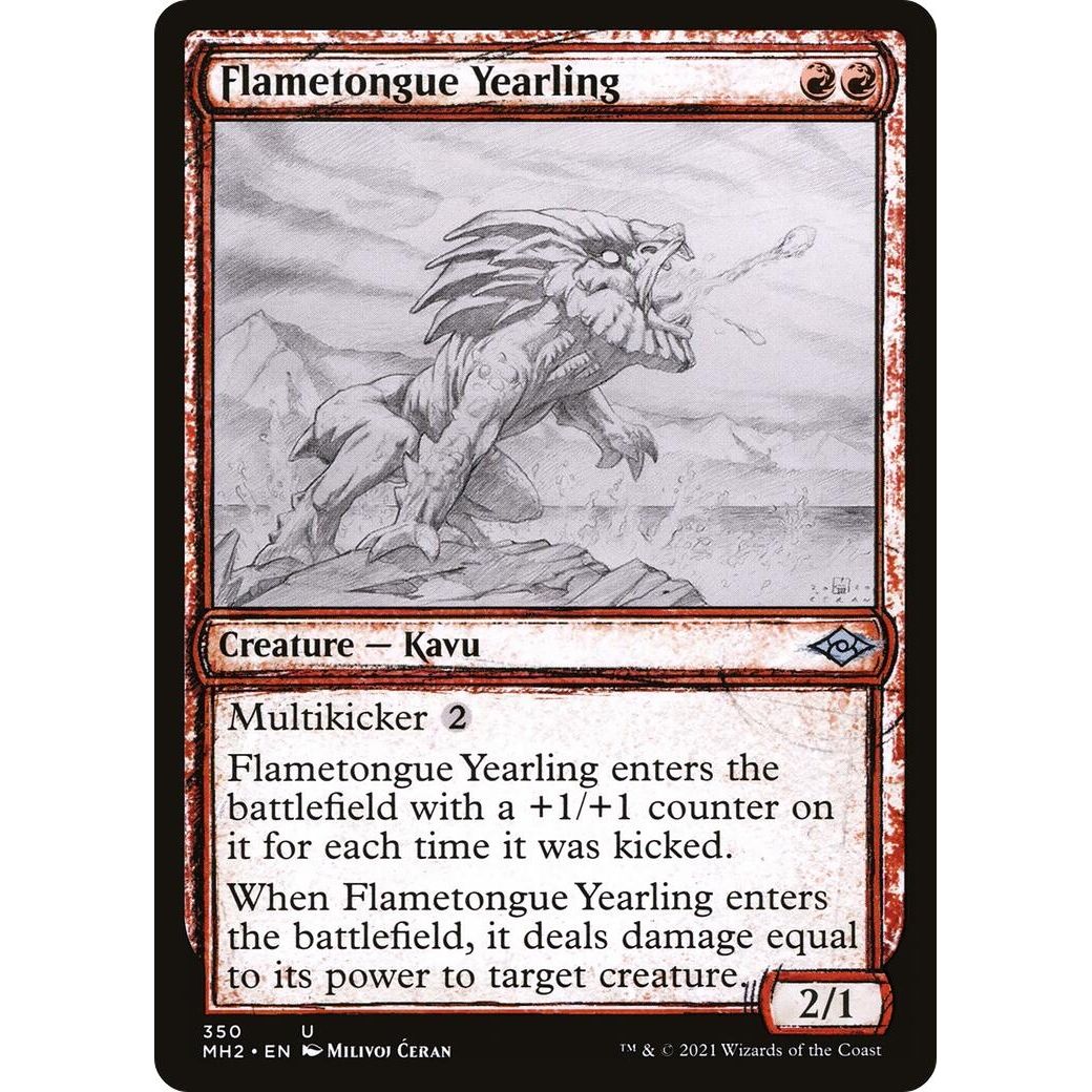 Image for Flametongue Yearling (Showcase) (350) (MH2) - Magic: The Gathering