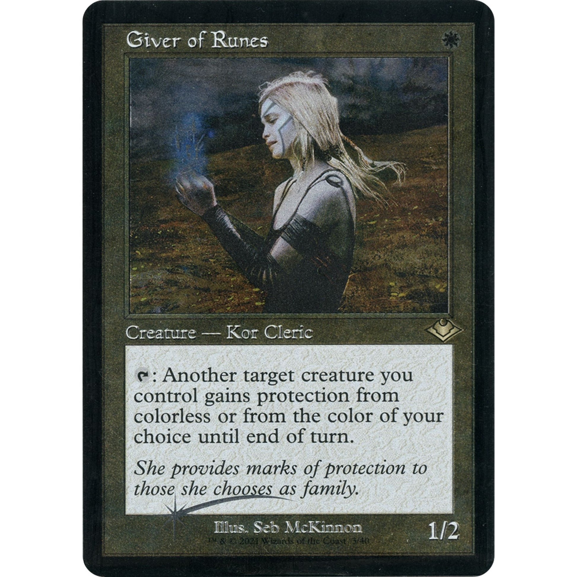 Image for Giver of Runes (Retro Frame) (Foil Etched) (3) (MH1) - Magic: The Gathering