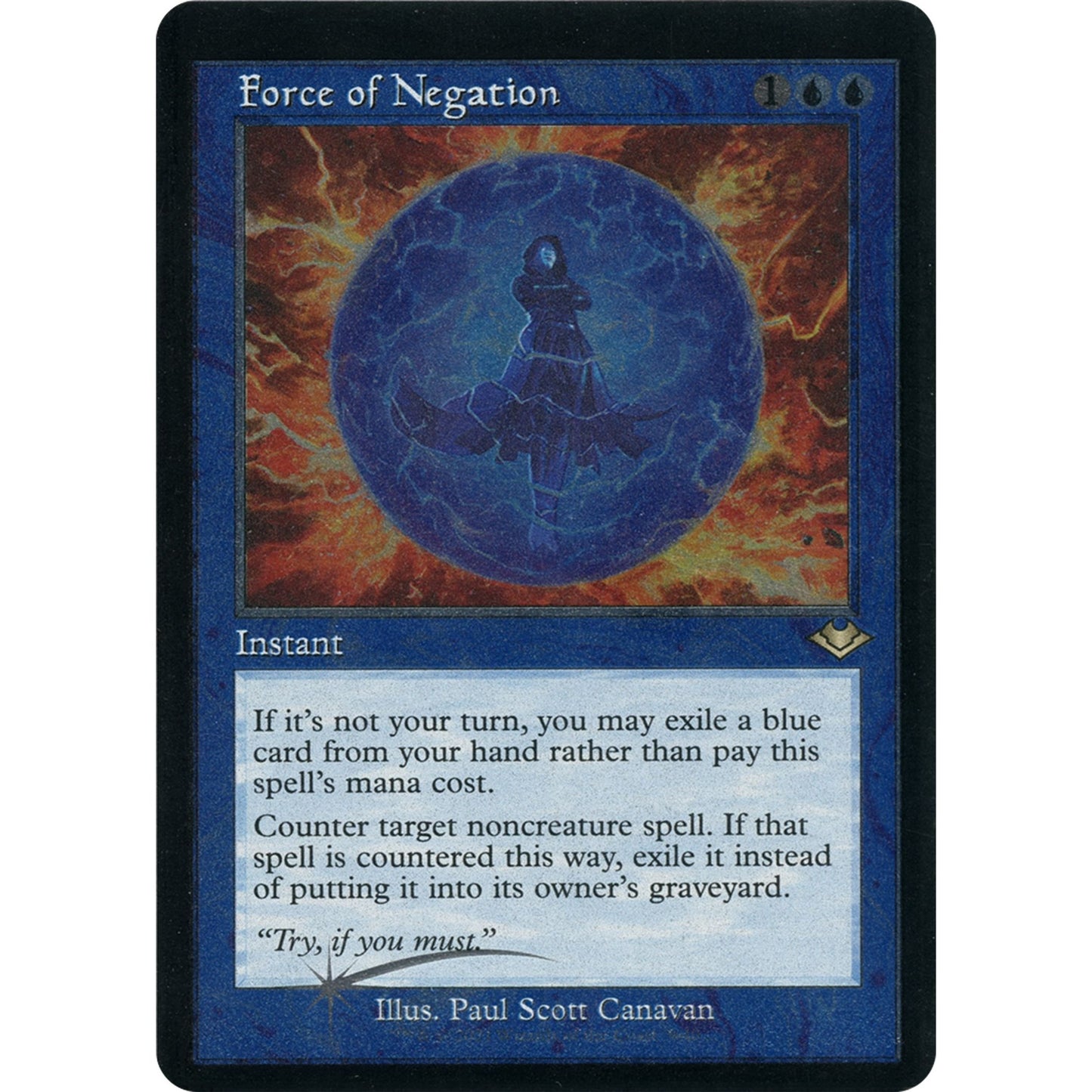 Image for Force of Negation (Retro Frame) (Foil Etched) (9) (MH1) - Magic: The Gathering