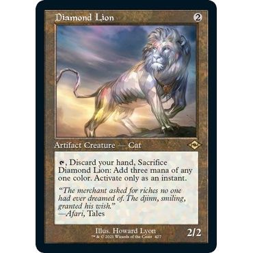 Image for Diamond Lion (Retro Frame) (Foil Etched) (427) (MH2) - Magic: The Gathering