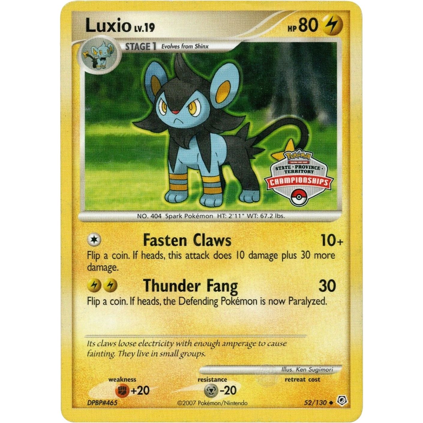 Image for Luxio - 52/130 (State Championship Promo) (052/130) (PR) - Pokemon