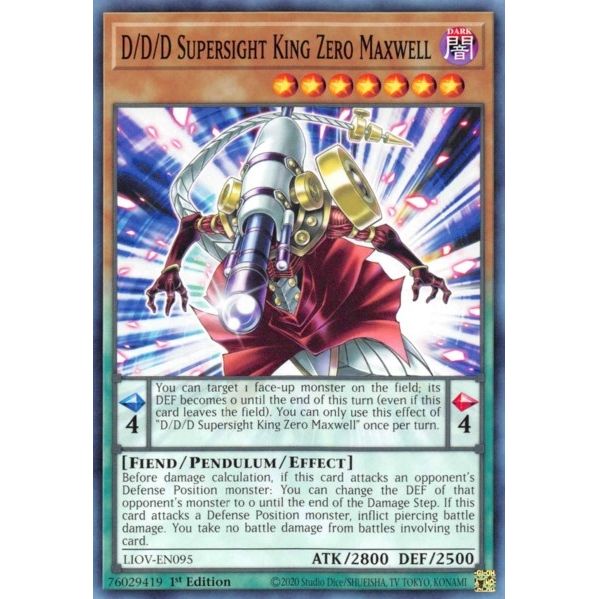 Image for D/D/D Supersight King Zero Maxwell (LIOV-EN095) (LIOV) - YuGiOh