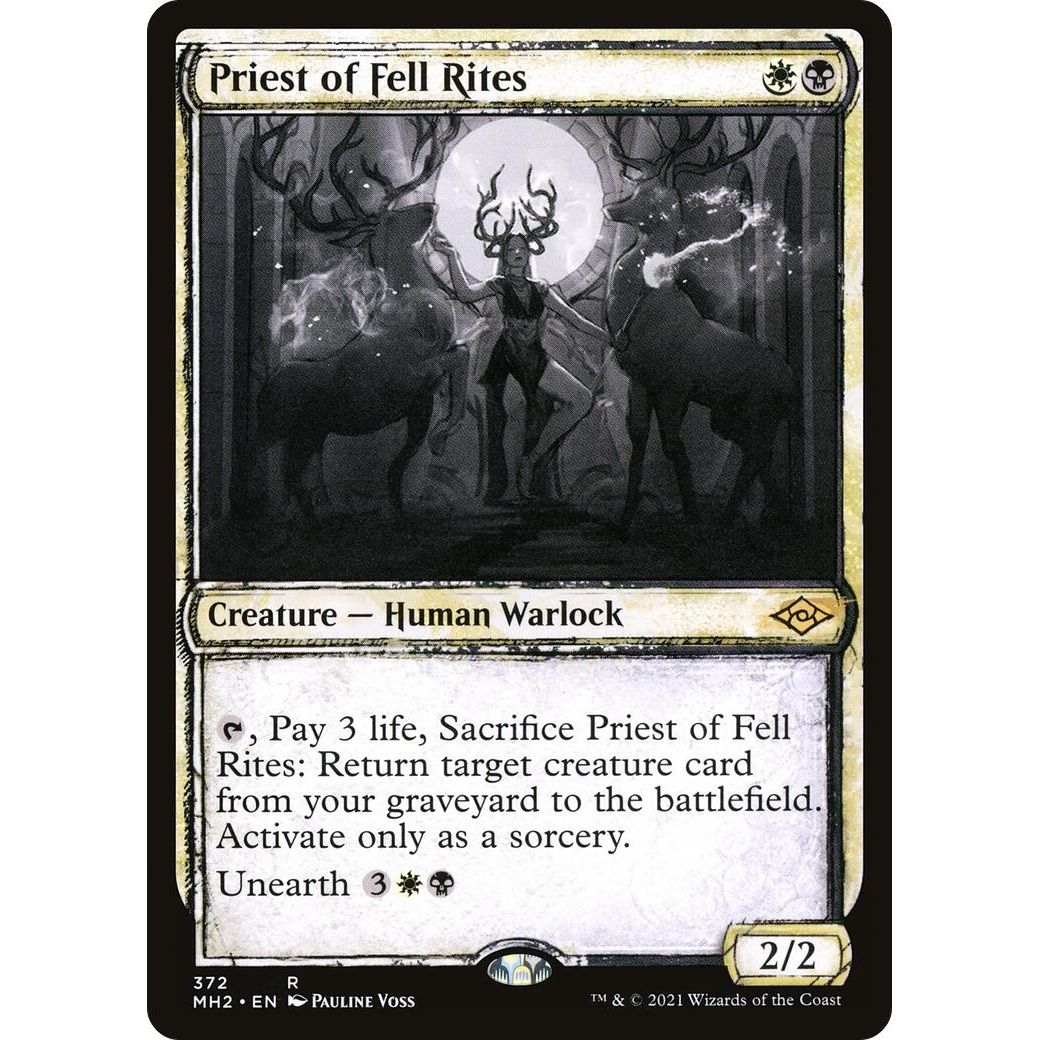 Image for Priest of Fell Rites (Showcase) (372) (MH2) - Magic: The Gathering