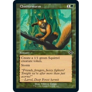Image for Chatterstorm (Retro Frame) (Foil Etched) (411) (MH2) - Magic: The Gathering