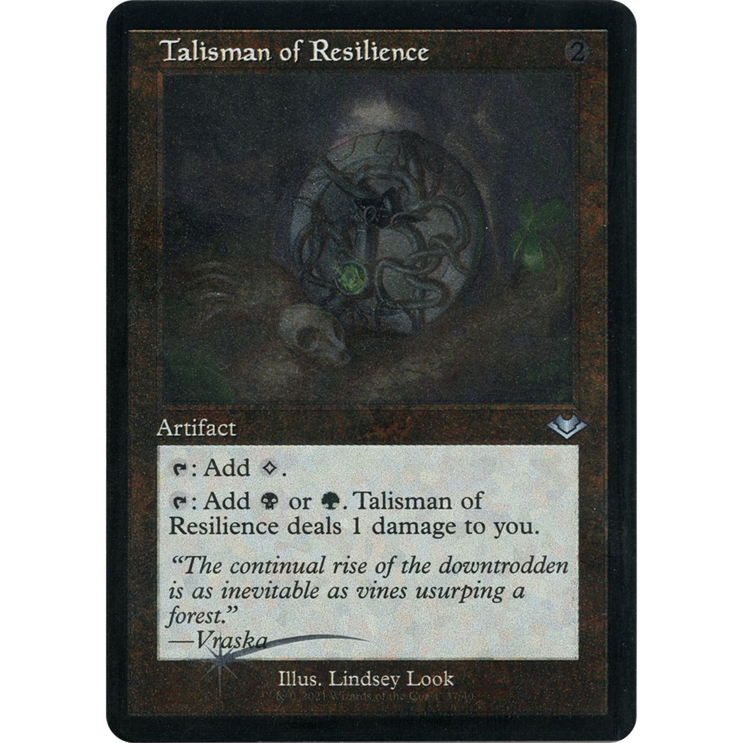 Image for Talisman of Resilience (Retro Frame) (Foil Etched) (37) (MH1) - Magic: The Gathering