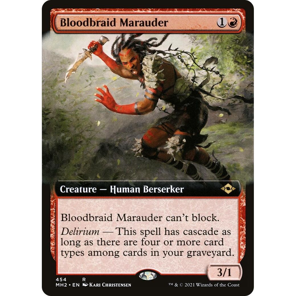 Image for Bloodbraid Marauder (Extended Art) (454) (MH2) - Magic: The Gathering