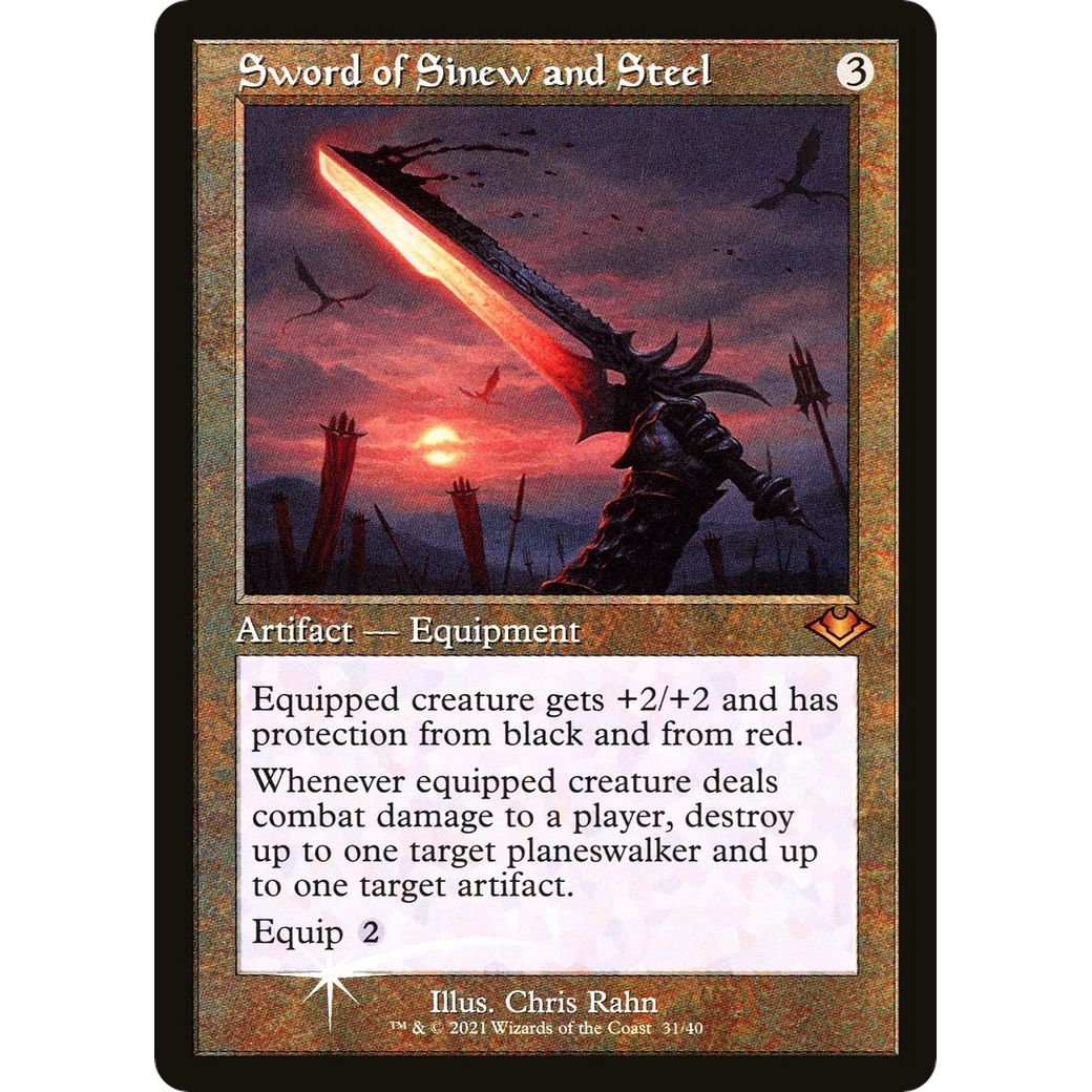Image for Sword of Sinew and Steel (Retro Frame) (31) (MH1) - Magic: The Gathering
