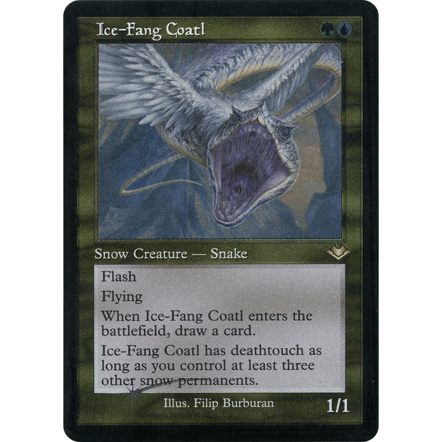 Image for Ice-Fang Coatl (Retro Frame) (Foil Etched) (27) (MH1) - Magic: The Gathering