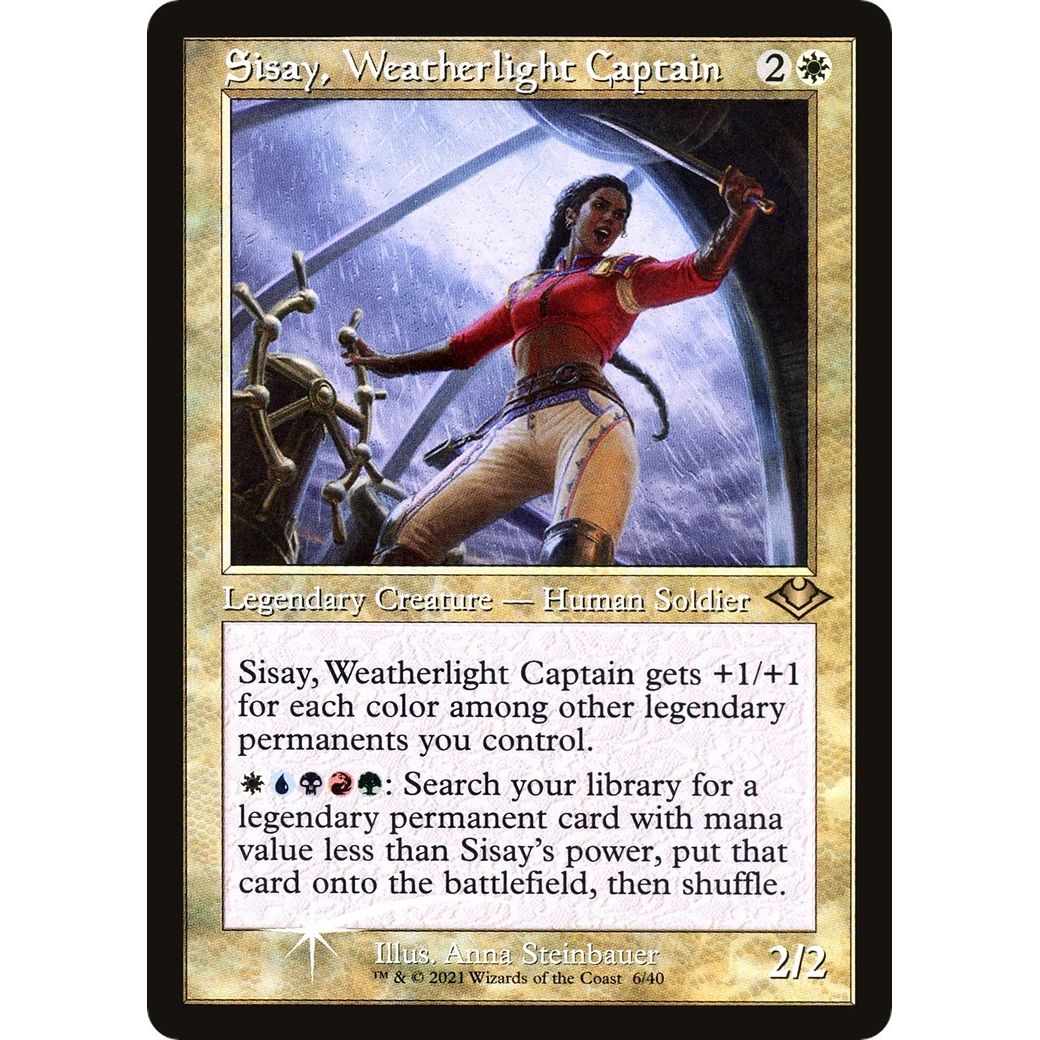Image for Sisay, Weatherlight Captain (Retro Frame) (6) (MH1) - Magic: The Gathering