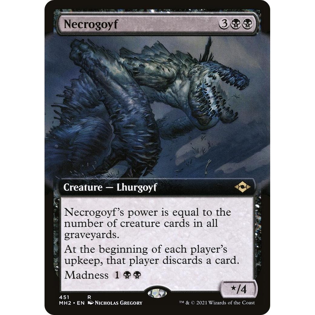 Image for Necrogoyf (Extended Art) (451) (MH2) - Magic: The Gathering