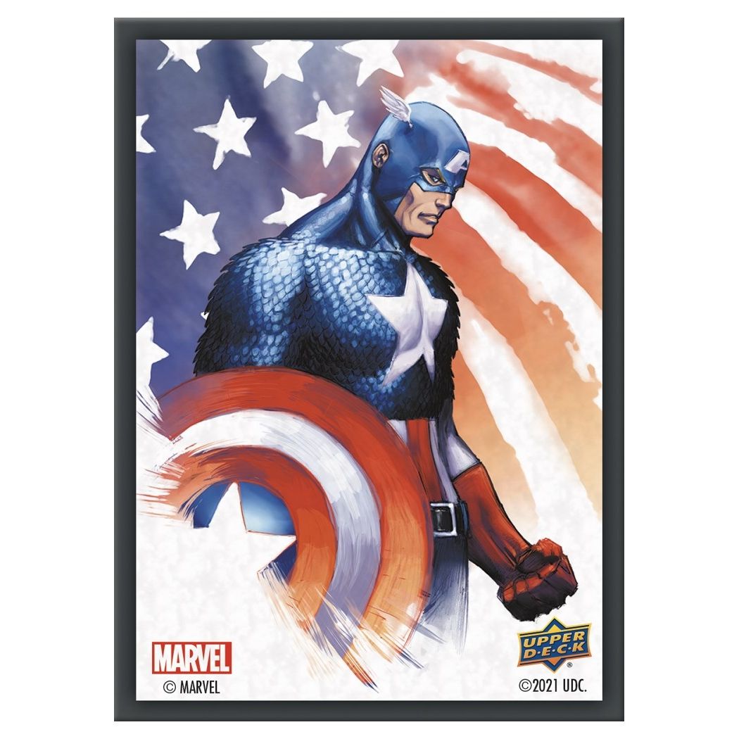 Image for Upper Deck Marvel Card Sleeves - Standard Matte - Captain America (65-Pack) - Card Sleeves