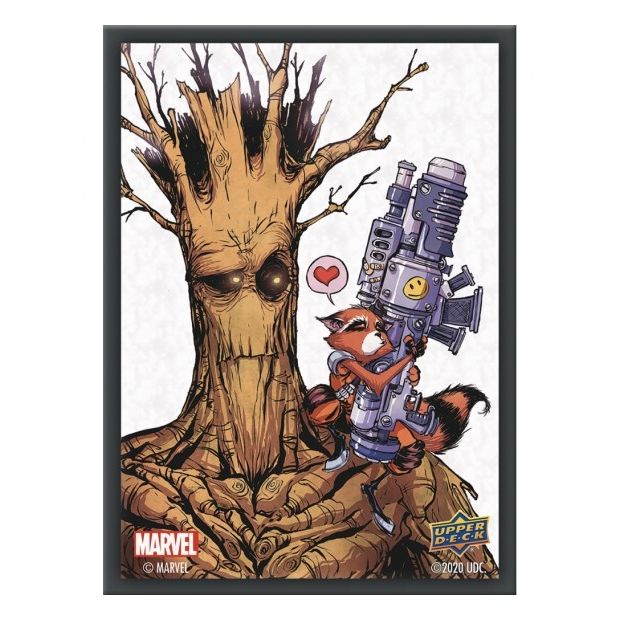 Image for Upper Deck Marvel Card Sleeves - Standard Matte - Rocket/Groot (65-Pack) - Card Sleeves