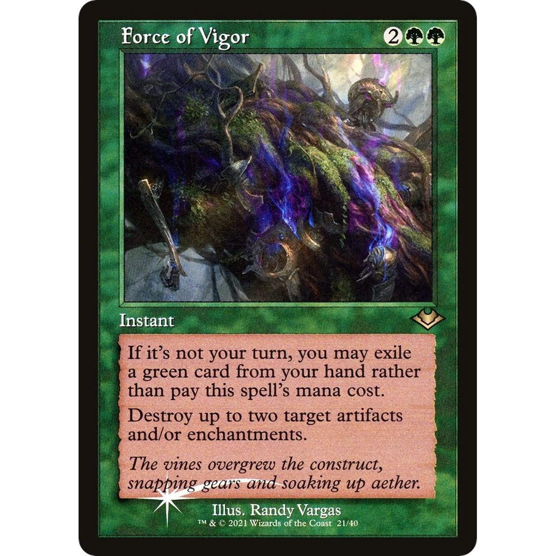 Image for Force of Vigor (Retro Frame) (21) (MH1) - Magic: The Gathering