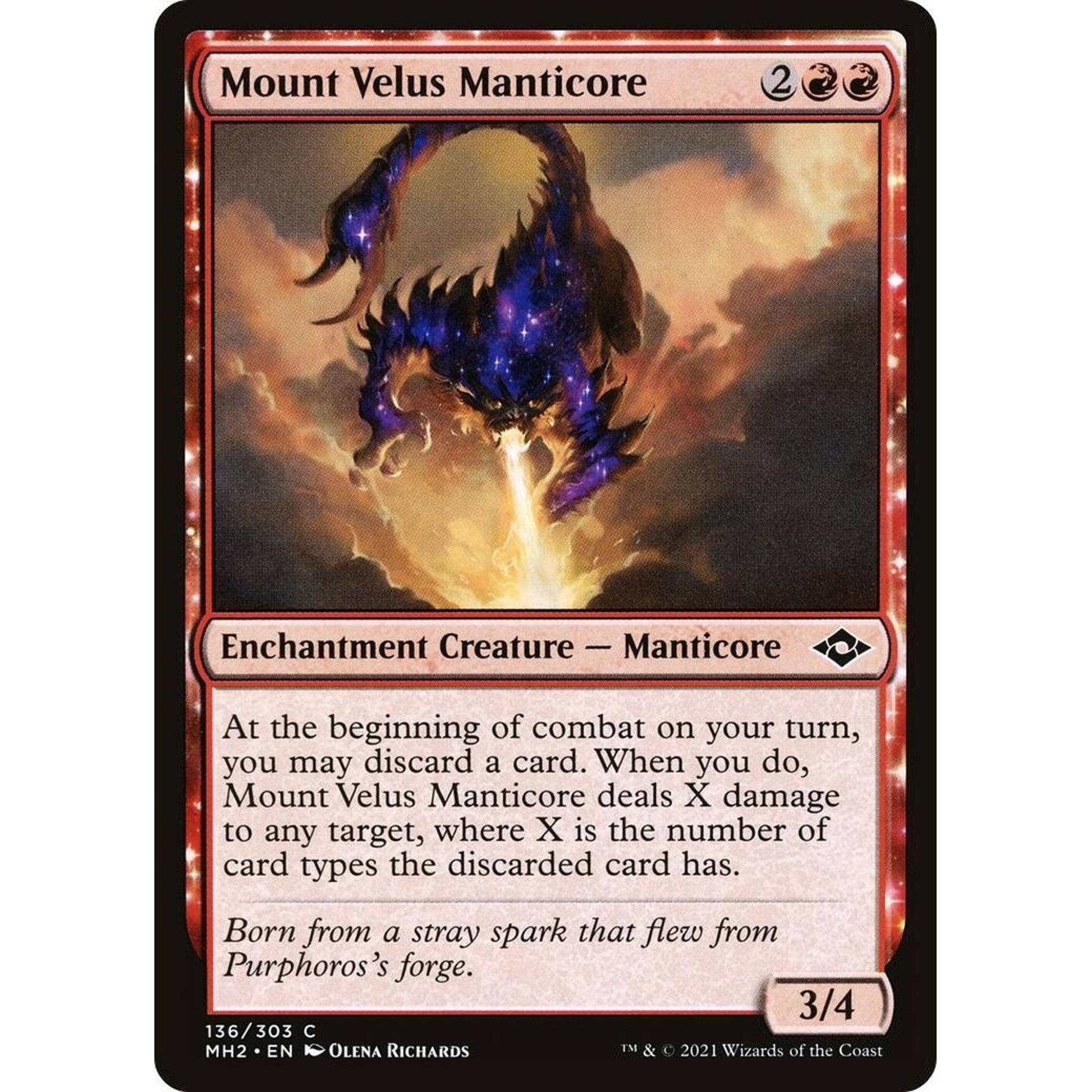 Image for Mount Velus Manticore (136) (MH2) - Magic: The Gathering