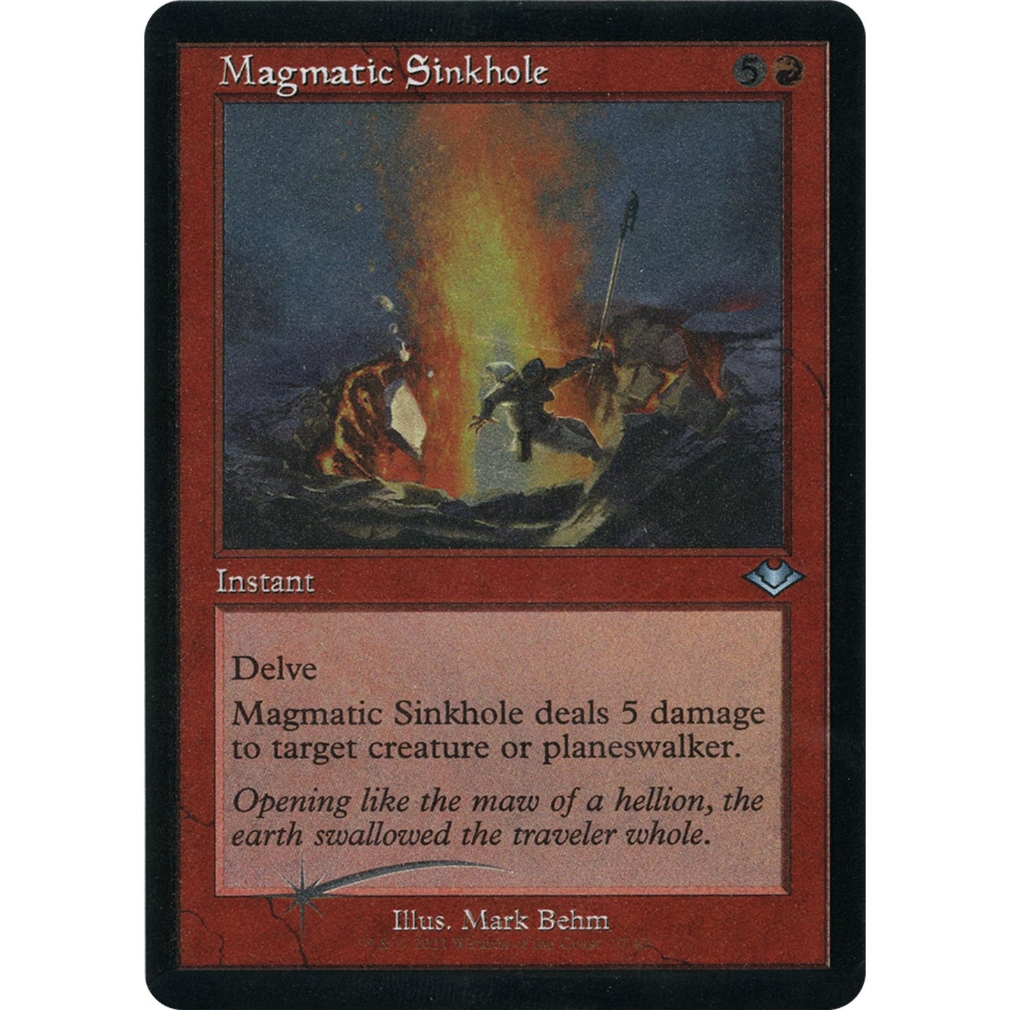 Image for Magmatic Sinkhole (Retro Frame) (Foil Etched) (17) (MH1) - Magic: The Gathering