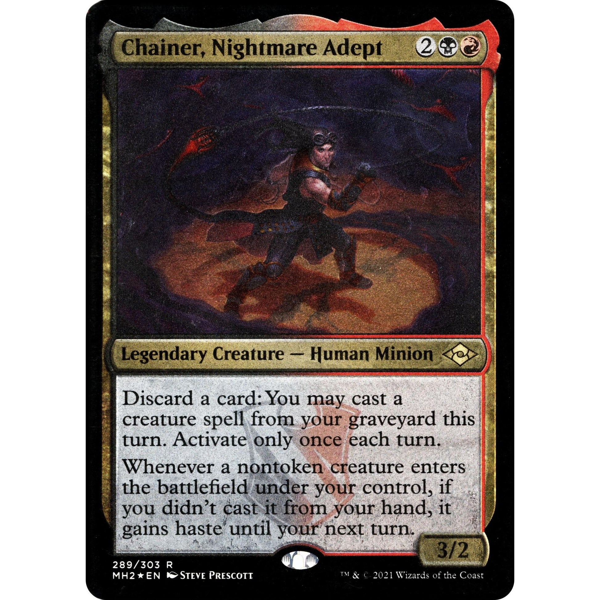 Image for Chainer, Nightmare Adept (Foil Etched) (289) (MH2) - Magic: The Gathering
