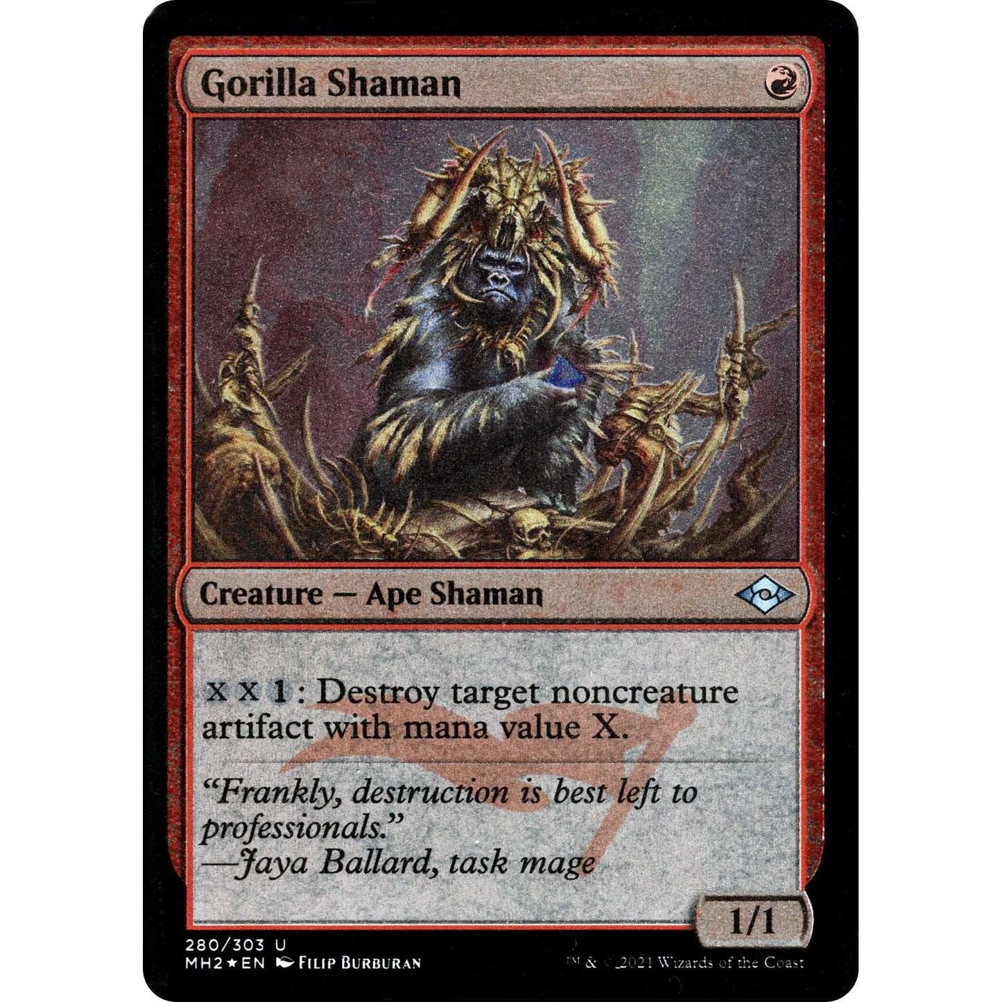 Image for Gorilla Shaman (Foil Etched) (280) (MH2) - Magic: The Gathering