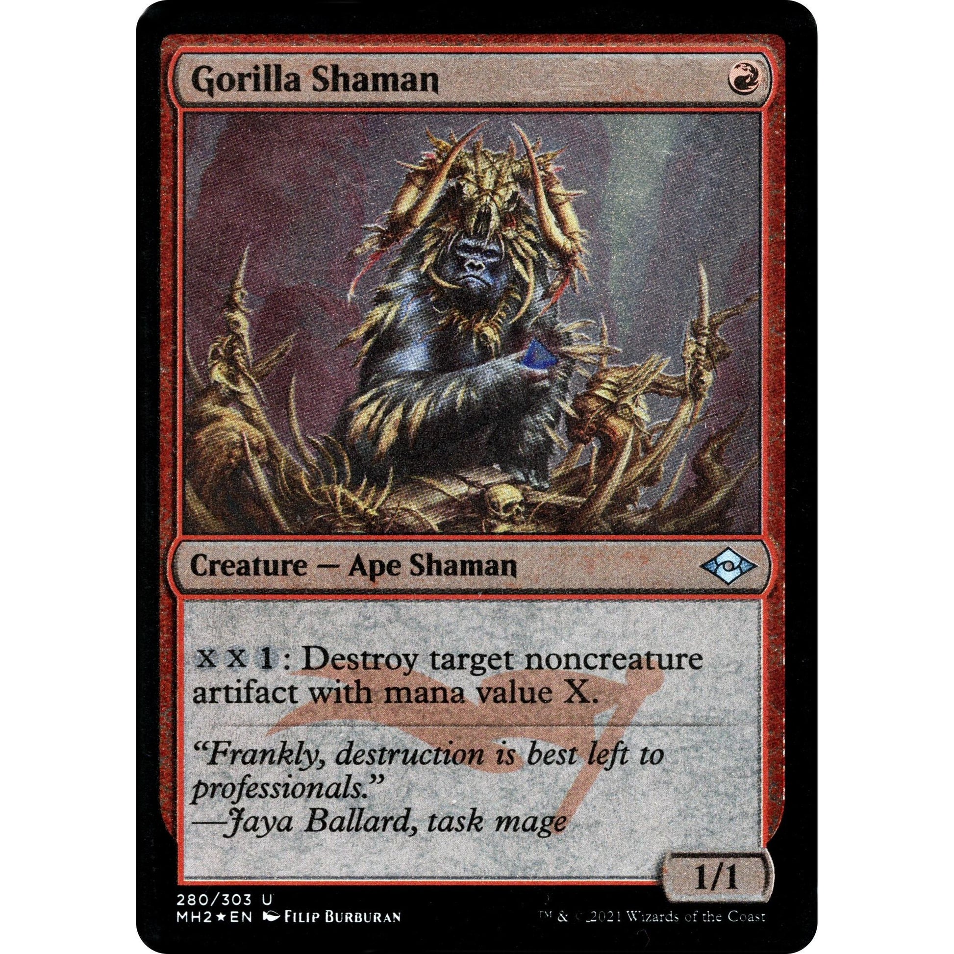 Image for Gorilla Shaman (Foil Etched) (280) (MH2) - Magic: The Gathering