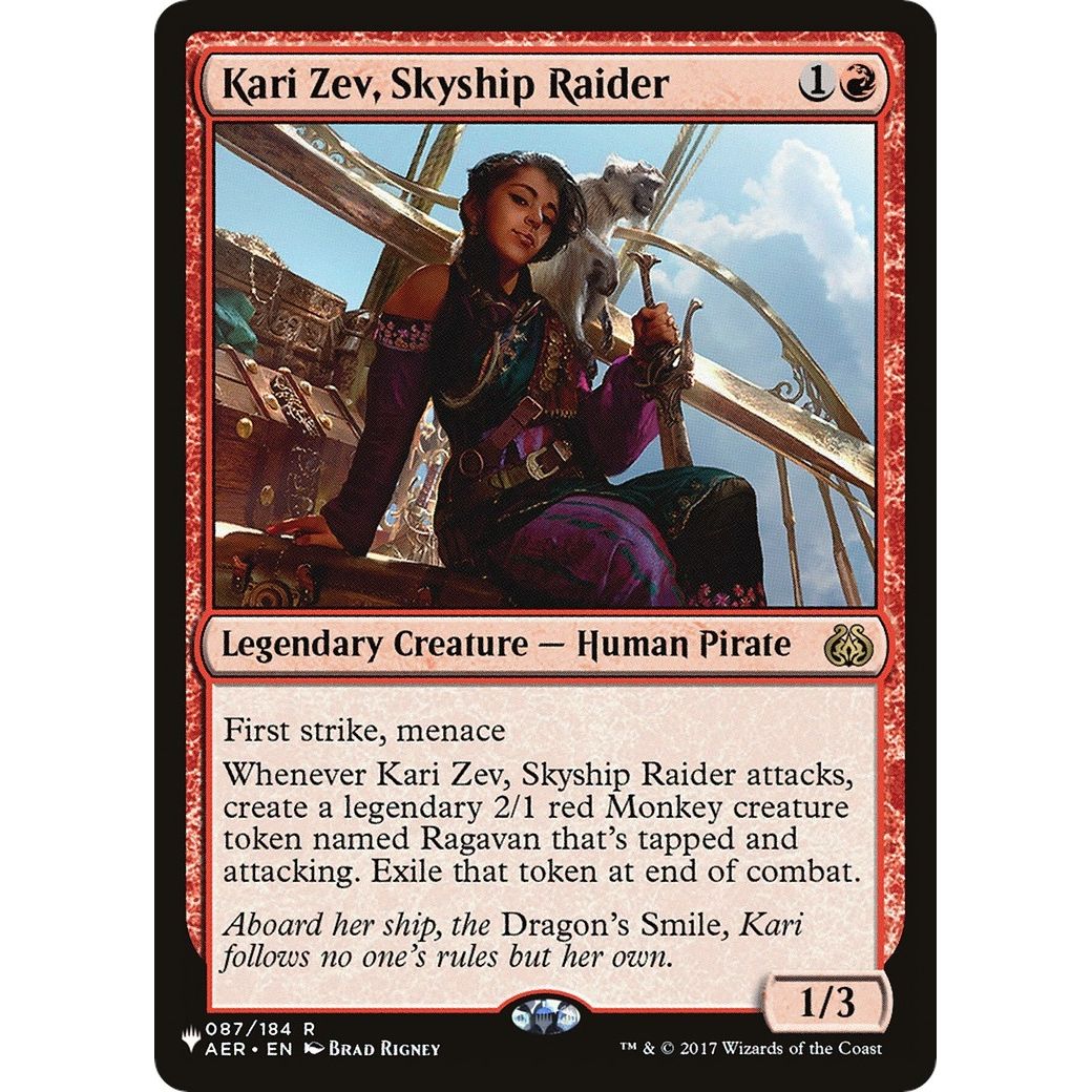 Image for Kari Zev, Skyship Raider (087/184) (LIST) - Magic: The Gathering