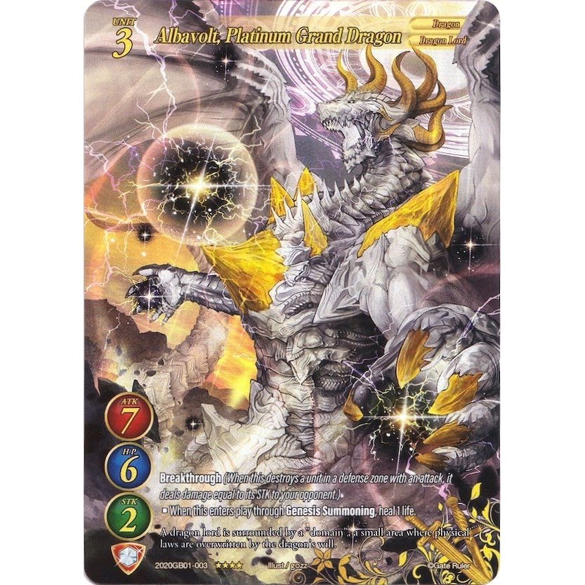 Image for Albavolt, Platinum Grand Dragon (Full Art) (2020GB01-003) (GB01) - Gate Ruler