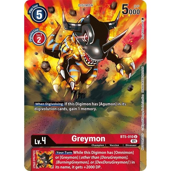 Image for Greymon - BT5-010 (Premier TO Event June 2021) (BT5-010 U) (BT05) - Digimon Card Game
