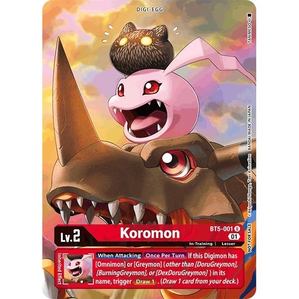 Image for Koromon - BT5-001 (Premier TO Event June 2021) (BT5-001 U) (BT05) - Digimon Card Game