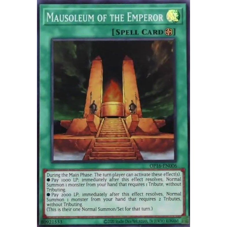 Image for Mausoleum of the Emperor (OP16-EN006) (OP16) - YuGiOh
