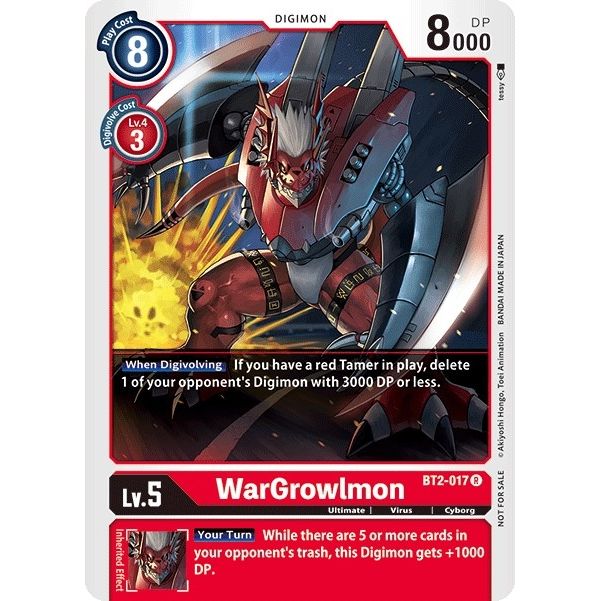 Image for WarGrowlmon - BT2-017 (Official Tournament Pack Vol.2) (BT2-017 R) (BT01-03A) - Digimon Card Game