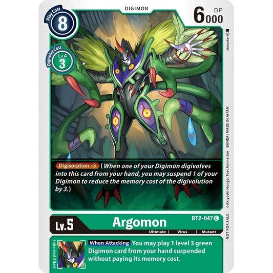 Image for Argomon - BT2-047 (Official Tournament Pack Vol.2) (BT2-047 C) (BT01-03A) - Digimon Card Game