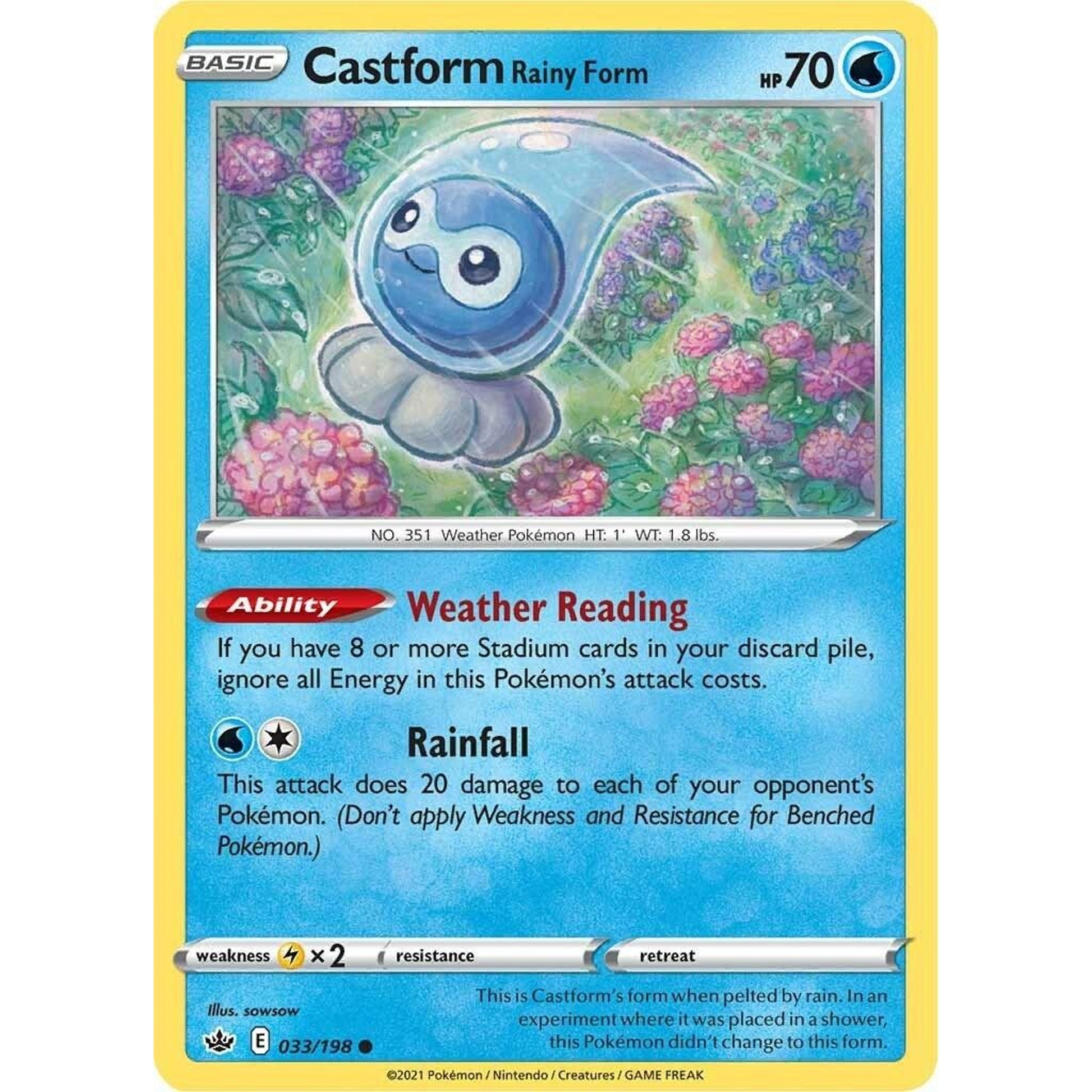 Image for Castform Rainy Form (033/198) (SWSH06) - Pokemon