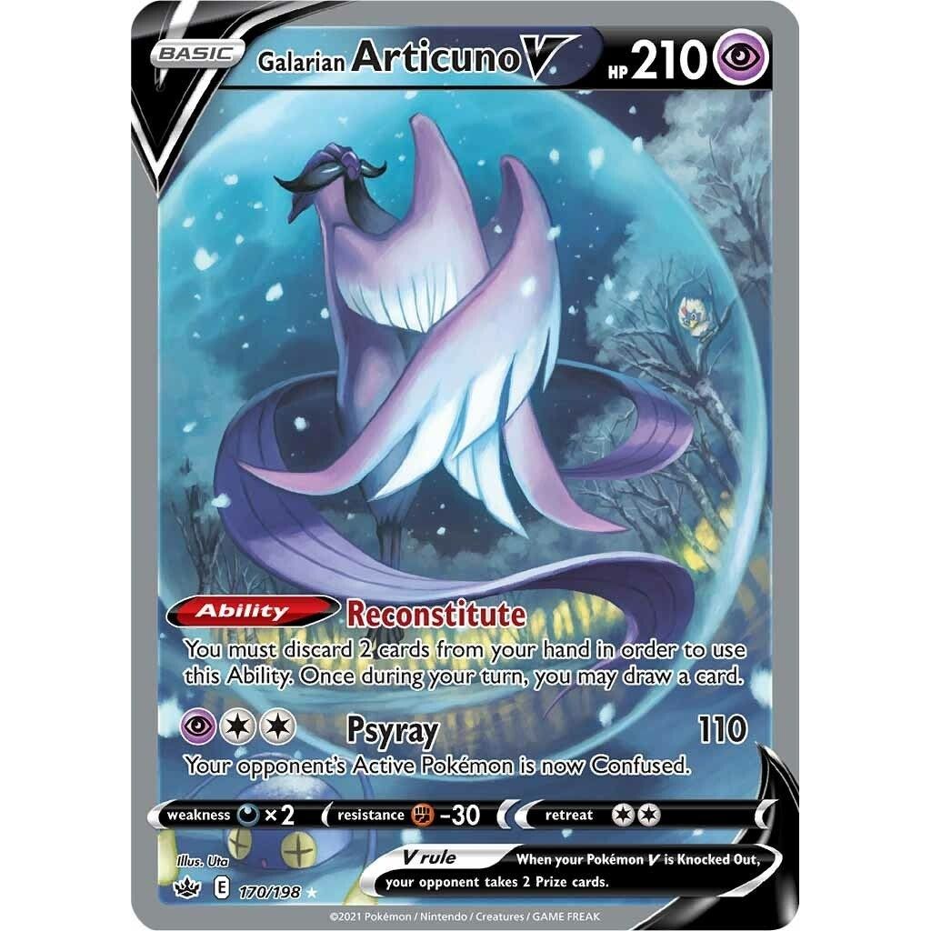 Image for Galarian Articuno V (Alternate Full Art) (170/198) (SWSH06) - Pokemon