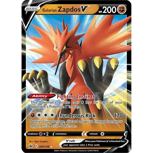 Image for Galarian Zapdos V (080/198) (SWSH06) - Pokemon