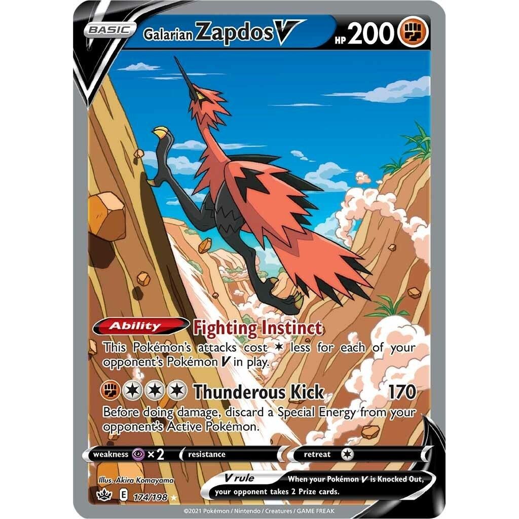 Image for Galarian Zapdos V (Alternate Full Art) (174/198) (SWSH06) - Pokemon