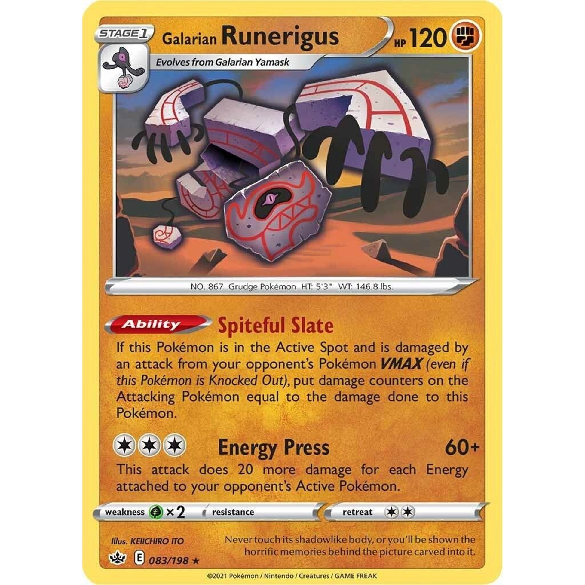 Image for Galarian Runerigus (083/198) (SWSH06) - Pokemon